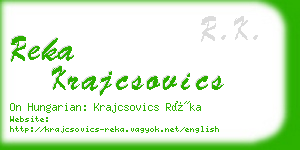 reka krajcsovics business card